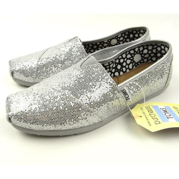 Toms Shoes トムズ レディース スリッポン Womens Classics Glitter Silver シルバー グリッター スパンコール Tm 100 Reason 通販 Yahoo ショッピング