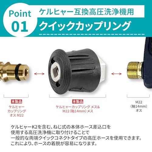 クイックカップリング ケルヒャー 互換品 高圧洗浄機 M22メスネジ