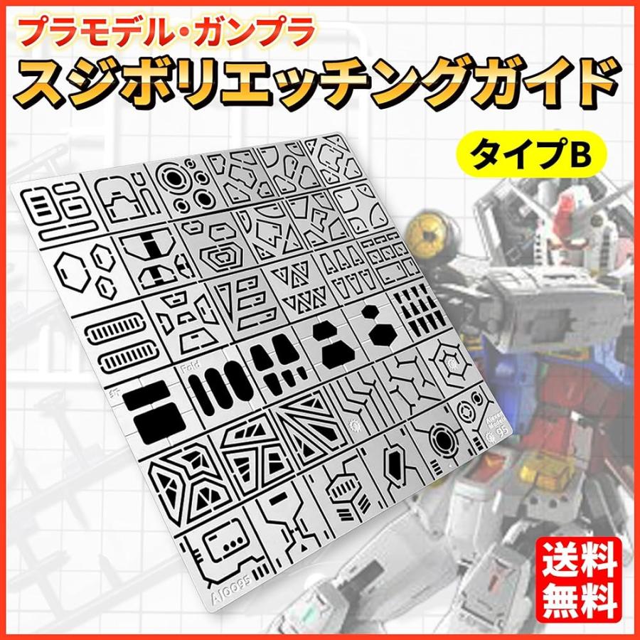 ガンプラ スジボリ ガイド 筋彫り エッチングガイド テンプレート 定規