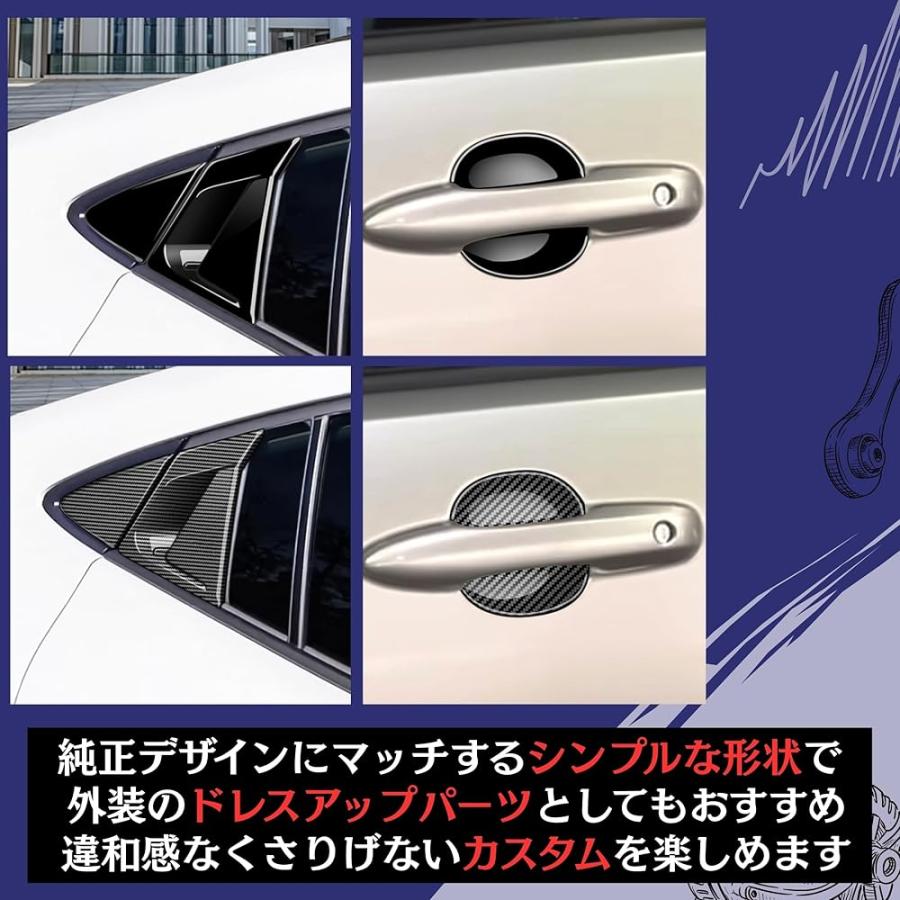 60系 プリウス リアドアカバー ドアハンドル プロテクター 左右セット
