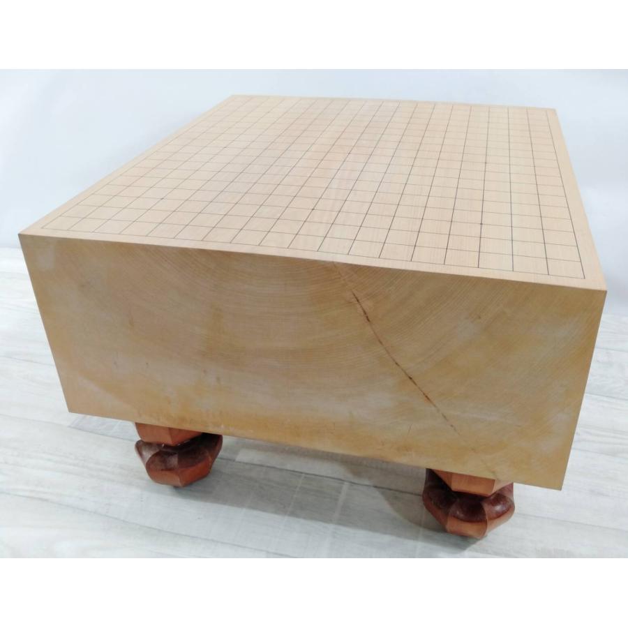 良品】碁盤 5寸8分 板目 木裏 ヘソ付き 33号 蛤碁石付き