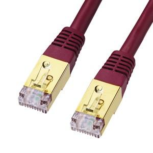 カテゴリ7 LAN ケーブル 50m ワインレッド PC インターネット アウトレット 在庫 処分