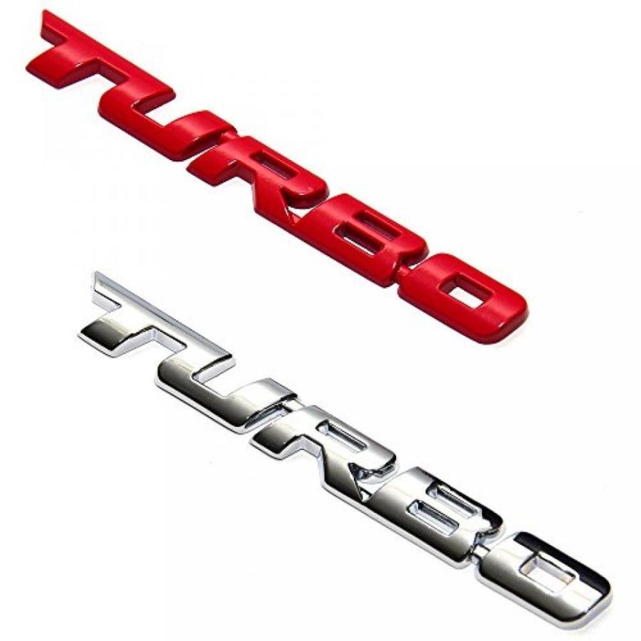 車 汎用 ステッカー TURBO ターボ 3D 立体 エンブレム 走り屋 ドリフト カスタム カーステッカー レッド NS-TURBO-RD｜rebias｜04