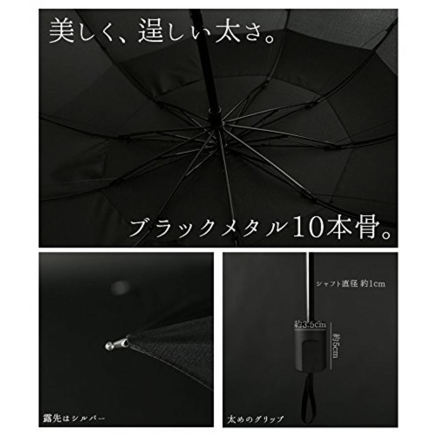 BIGサイズ 耐風機能搭載 折り畳み傘 10本骨 BIG 携帯 折りたたみ 雨傘 かさ カサ 梅雨 雨具  ブラック NS-BIGUMB-BK｜rebias｜06