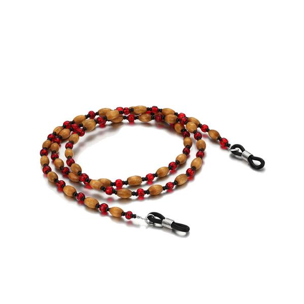 メガネチェーン ホーリーウッド 眼鏡 ストラップ 木珠 和風 モダン アクセサリー 和装 エスニック Glasses Chain Wilcon