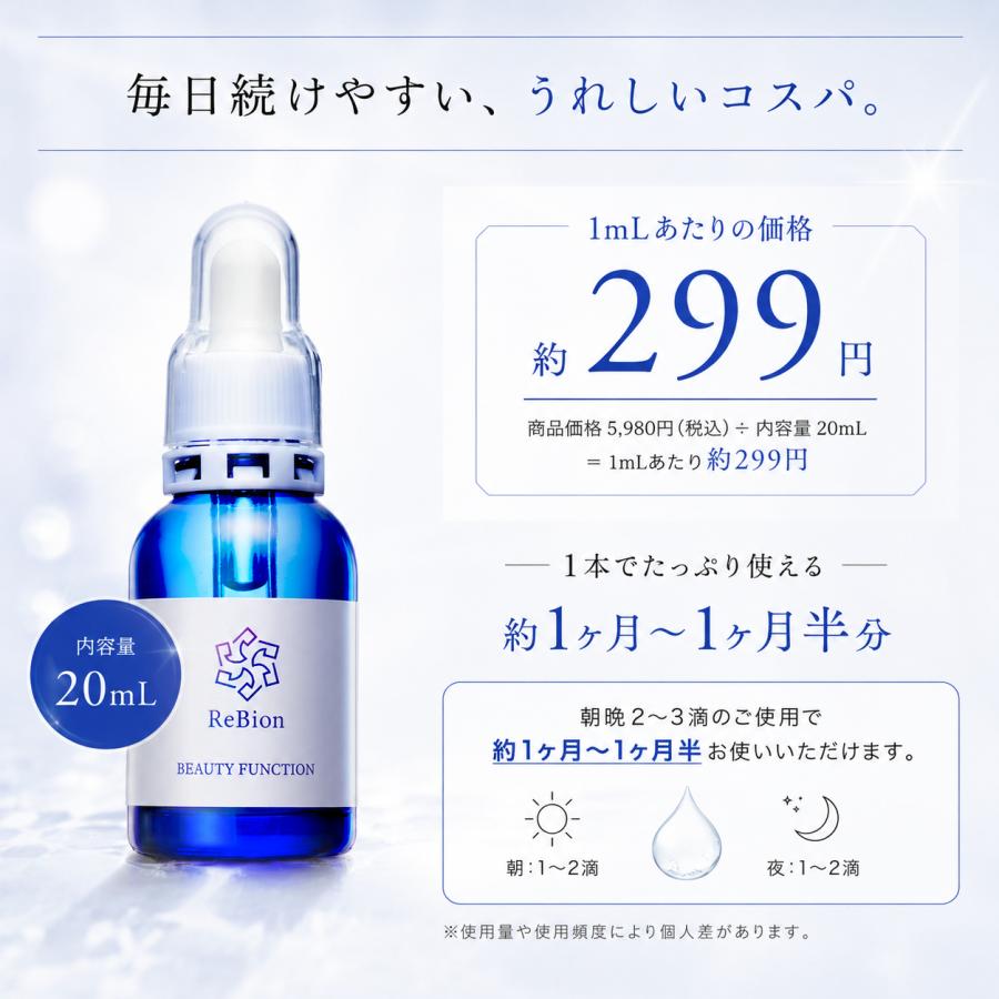 ReBion（リビオン） 美容液 エクソソーム ヒト幹細胞 エイジングケア