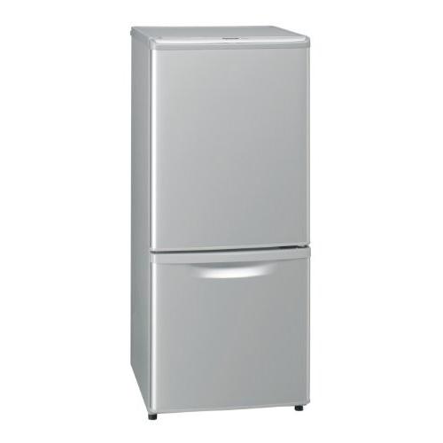 (中古品)パナソニック 138L 2ドア パーソナルタイプ 冷蔵庫 シルバー NR-B144W-S