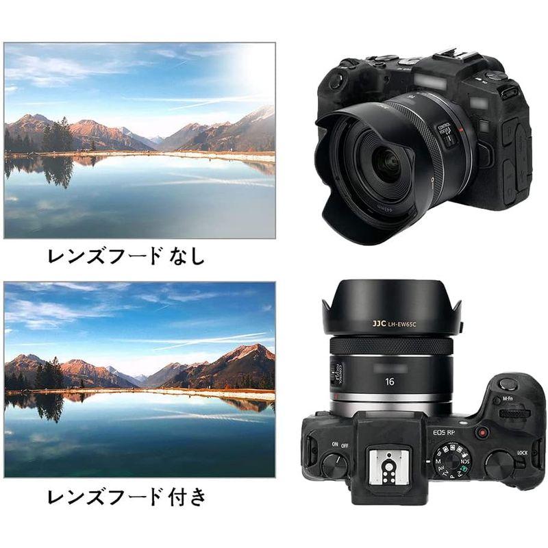 JJC EW-65C 可逆式 レンズフード Canon RF 16mm F2.8 STM レンズ 用 Canon EOS R RP R3 R｜rebon｜08