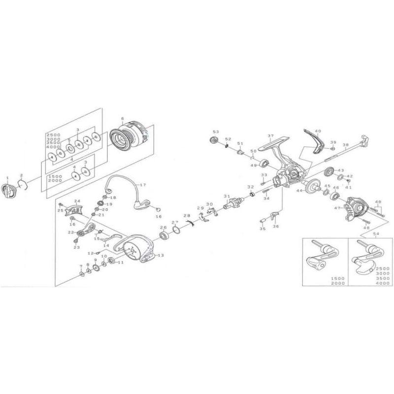 ダイワ(DAIWA) 純正パーツ 16 ジョイナス 2000 スプール 部品番号 6 部品コード 128A11 00050407128A11｜rebon｜02