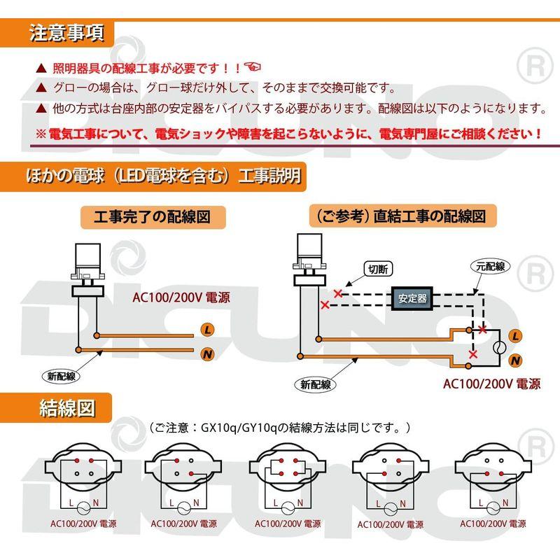 DiCUNO 口金変換アダプター 変換ソケット GX10q→E26 (GX10q-1/-2/-3/-4対応) 5個入｜rebon｜02