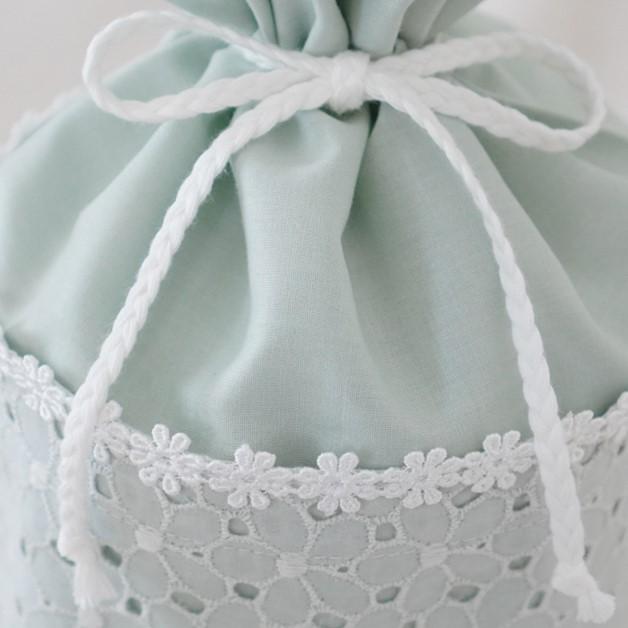 骨壷 覆い袋セット 7寸 ブルーフリル （ティアードレース） 骨壷 覆い袋セット 7寸 ブルーフリル （ティアードレース）