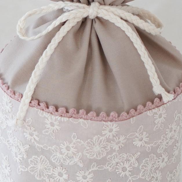 骨壷 覆い袋セット 7寸 ピンクフリル （ティアードレース） 骨壷 覆い