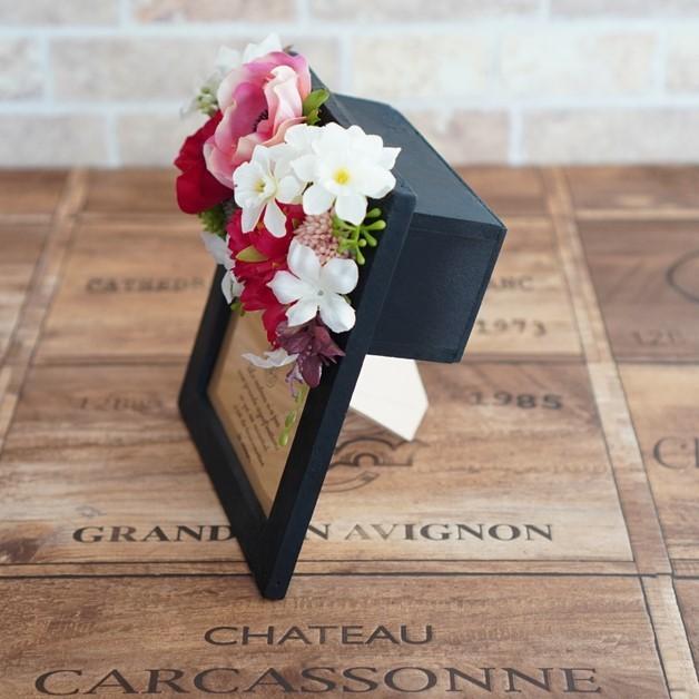 特別提供品 フラワーアレンジ 写真立て フォトフレーム 手作り 1点物 送料無料 枯れないお花 0313a00 骨壷カバー専門店rebone 通販 Yahoo ショッピング