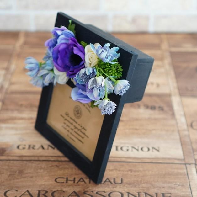 特別提供品 フラワーアレンジ 写真立て フォトフレーム 手作り 1点物 送料無料 枯れないお花 0317a00 骨壷カバー専門店rebone 通販 Yahoo ショッピング