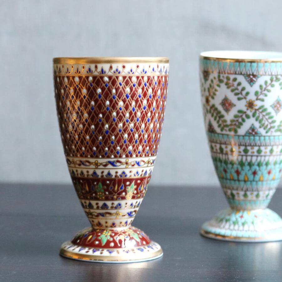 ワイングラス 酒器 日本酒 焼酎グラス ベンジャロン焼き