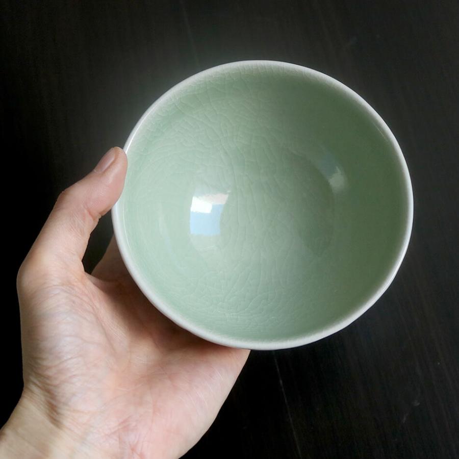 花柄のお茶碗 タイ セラドン焼 セラドン焼き タイ王国 ご飯茶碗 スープ