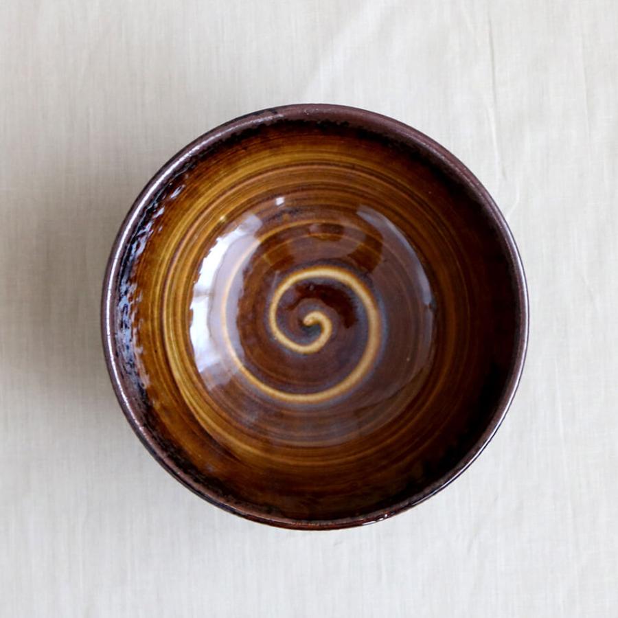 5寸深鉢 うずまき5寸鉢 五寸鉢 小代焼 小代本谷ちひろ窯 鉢 カレー皿