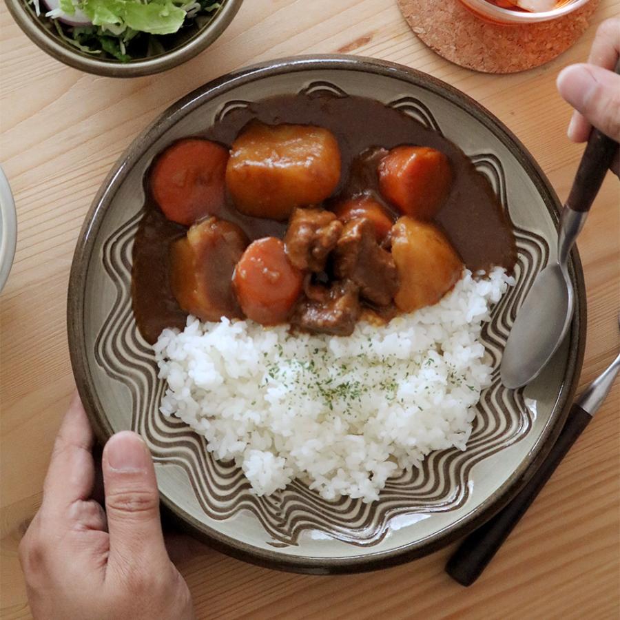 小石原焼 小石原焼き 櫛目 カレー皿 藁白 ふらし マルダイ窯 陶器 皿 和食器｜reboo｜18