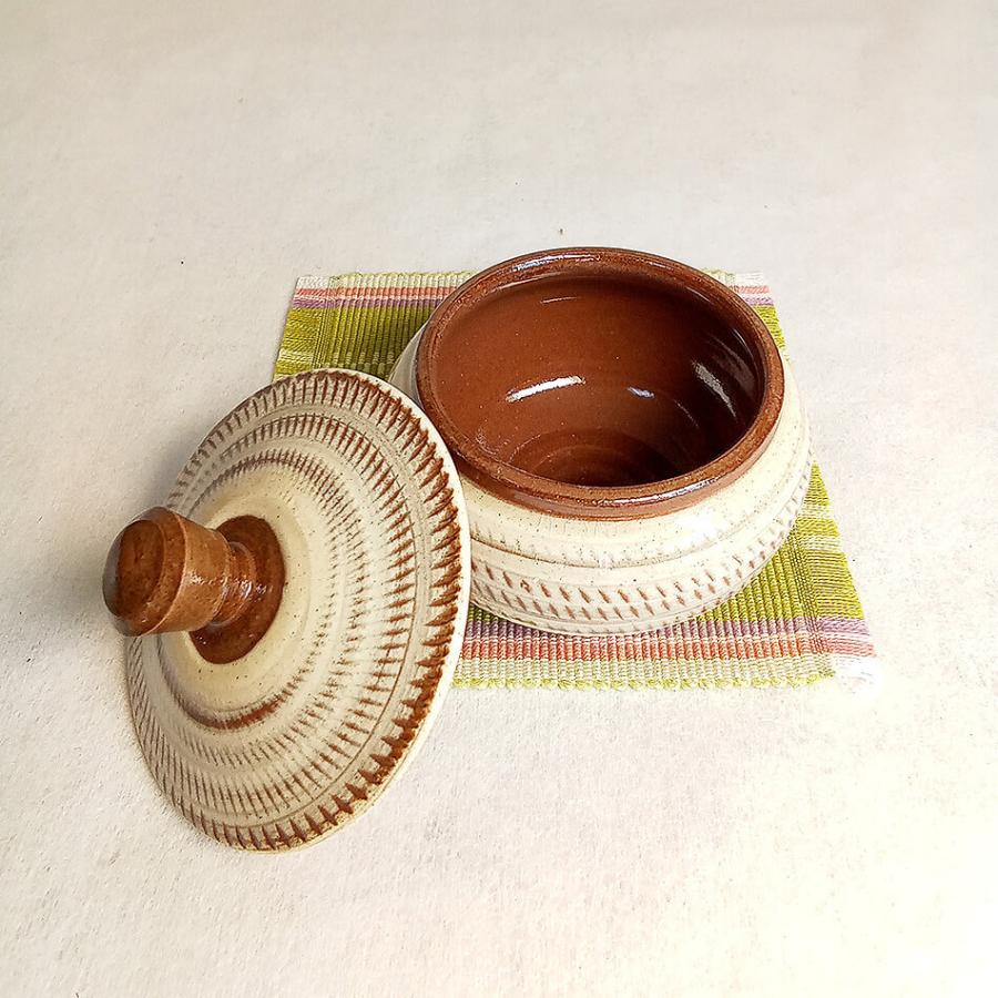 茶色陶器の持ち手付き壺 陶器 壺 茶色 | ミニチュアパーツ | ビリーの手作りドールハウス
