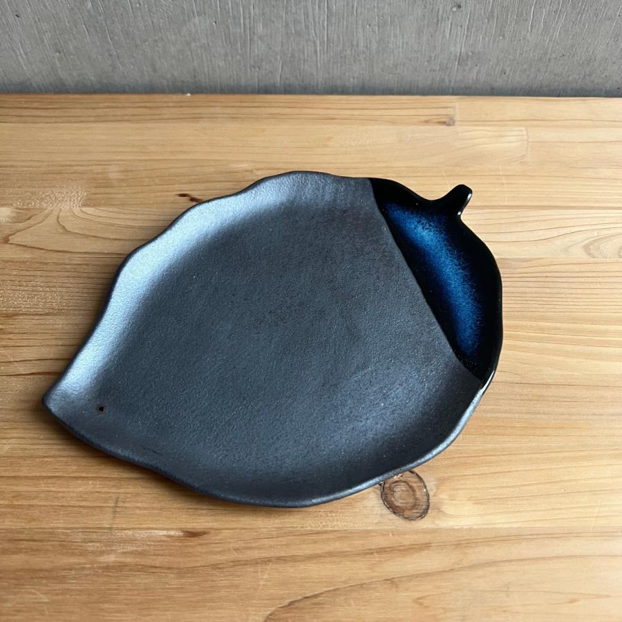 小石原焼 鉄釉掛分 リーフ皿 秀山窯 陶器 器 : reboot life - 通販