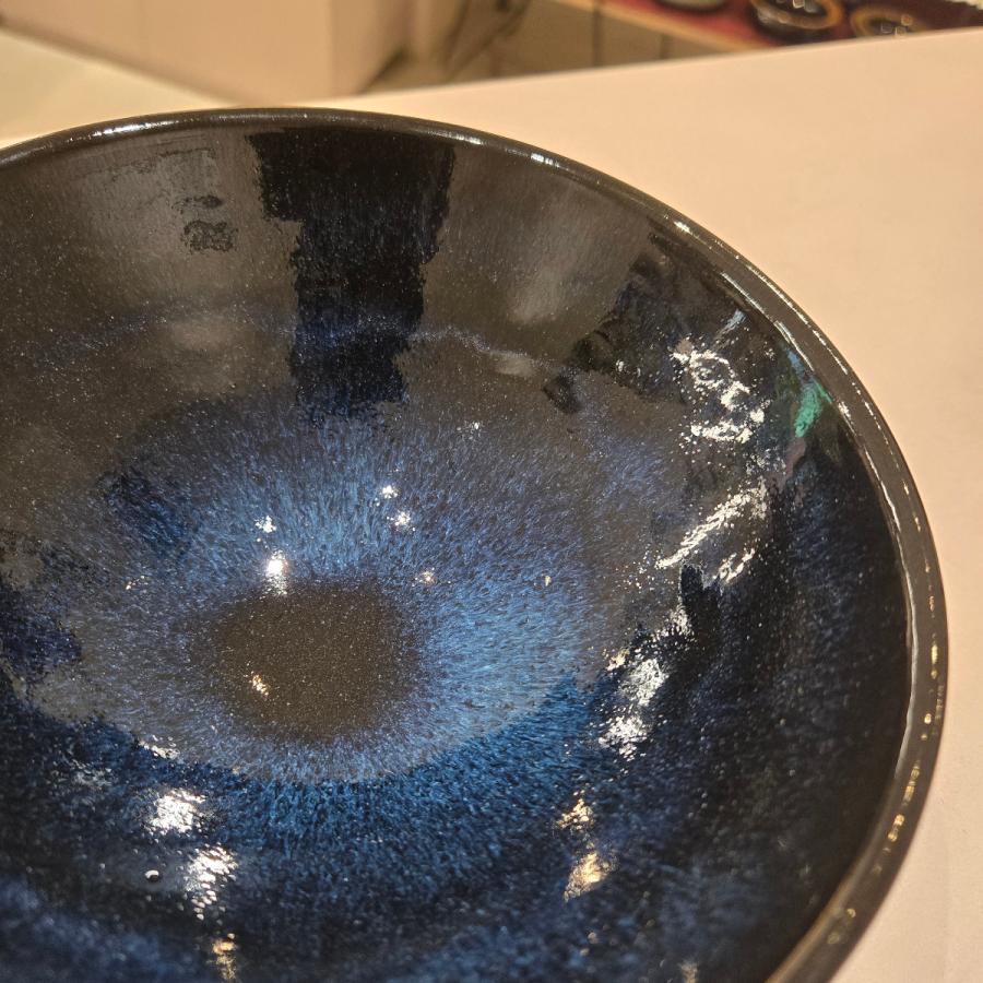 小石原焼 斐山窯 茶色と黒のグラデーションの片口陶器の器 小石原焼 すり鉢 大 19cm 大鉢 片口 陶器 電子レンジ対応 圭秀窯 けい