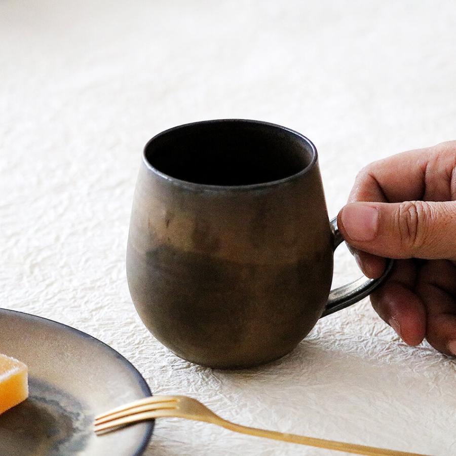 高取焼 高取焼き 高取焼宗家 丸マグカップ 金釉 カップ 陶器 器 ギフト