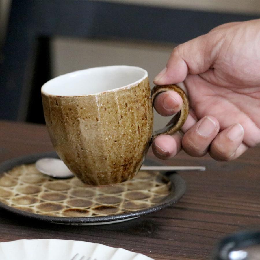 手作り陶器マグカップ ブラウン系 マグカップ｜ブラウンタグ｜陶器｜古仙堂｜信楽焼｜和食器通販｜うちる