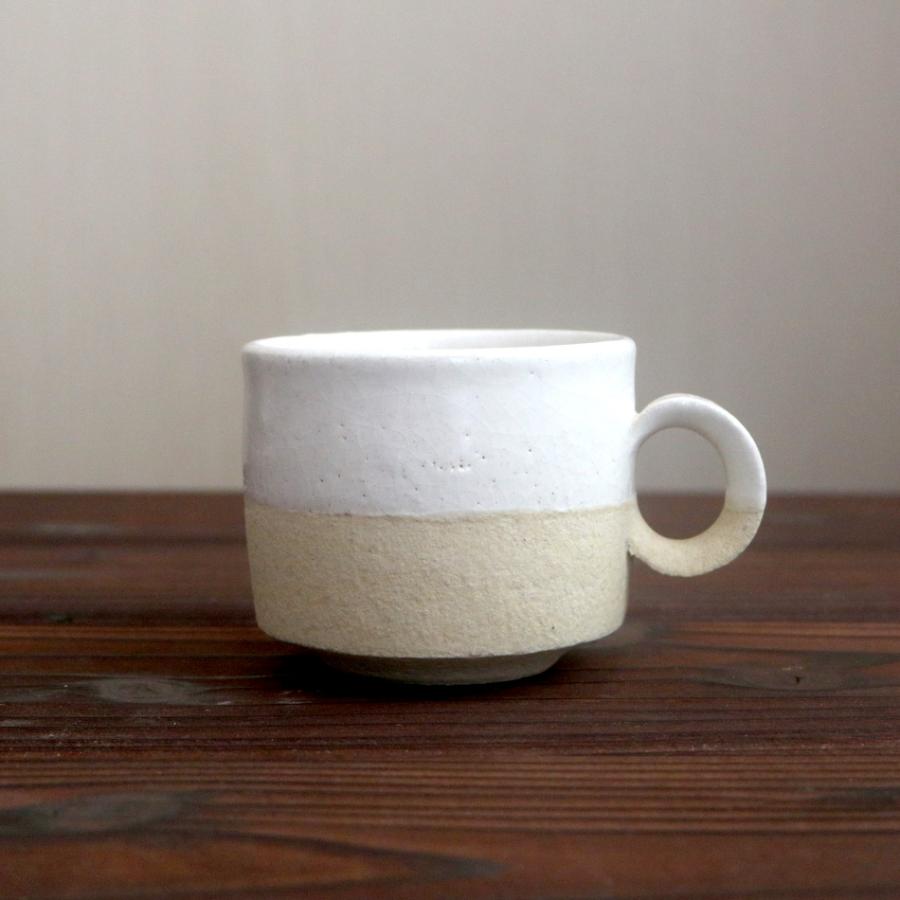 梶原慶治 マグカップ 掛分 白 ホワイト コーヒーカップ ティーカップ