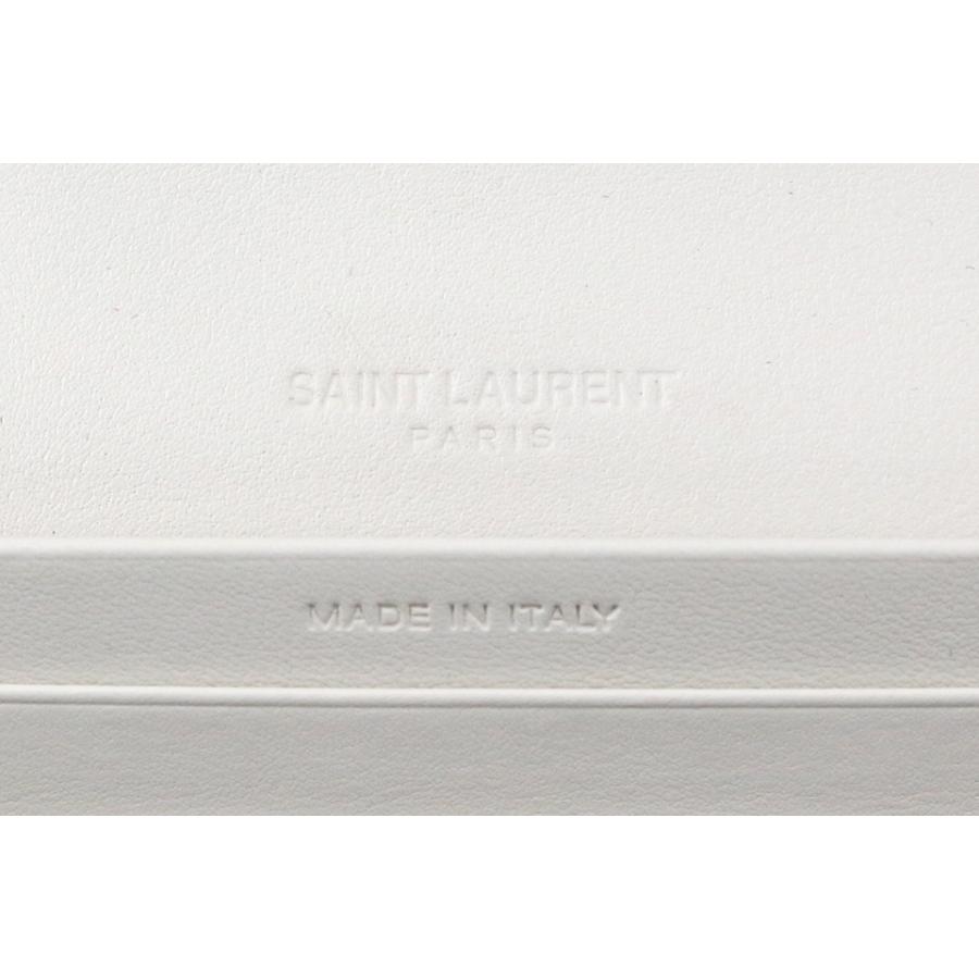 〔未使用品〕サンローラン/SAINT LAURENT　ダルメシアンドット チェーンクラッチバッグ/チェーンウォレット　カーフレザー　ホワイト×ブラック　635203｜reborn-brand｜08