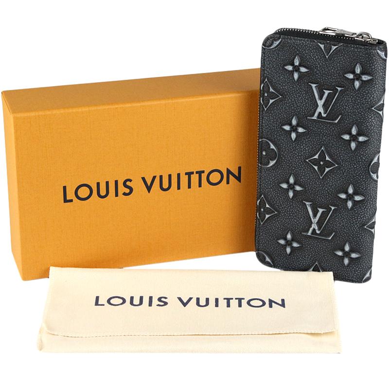 〔新品同様品 - ほぼ新品〕ルイ ヴィトン/LOUIS VUITTON　ジッピーウォレット ヴェルティカル（ラウンド長財布）　モノグラム デボス レザー　ブラック　M81775｜reborn-brand｜09