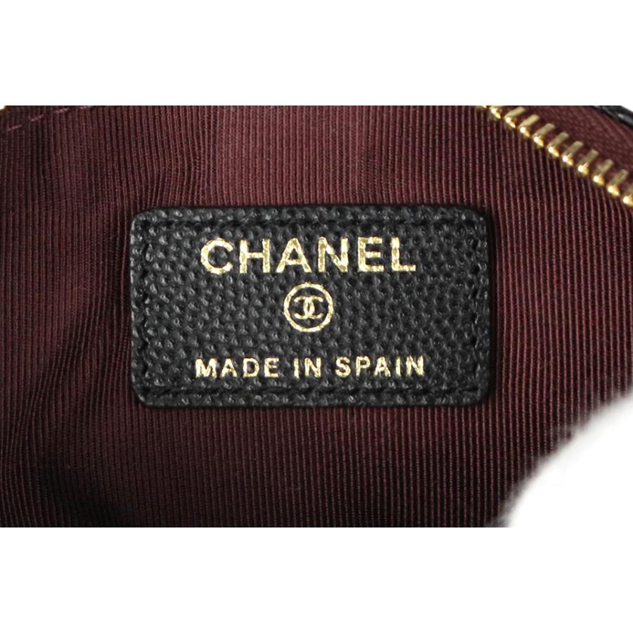 〔未使用品〕シャネル/CHANEL　マトラッセ ミニポーチ　グレインド カーフスキン/キャビアスキン　ブラック×ゴールド金具　A82365　29番台｜reborn-brand｜06