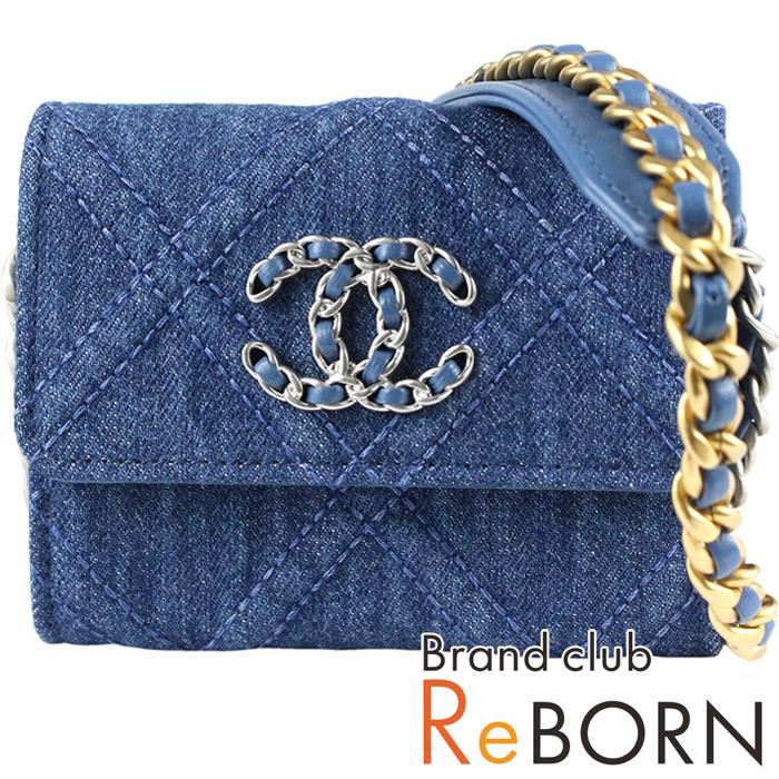 【中古】 CHANEL シャネル AP1787シャネル19 マトラッセ フラップミニチェーンウォレットチェーンクラッチバッグ ランダム番 GD・SV金具 ラムスキン ブラック レディース 25011414 SA CHANEL - 【中古】 CHANEL シャネル AP1787シャネル19 マトラッセ