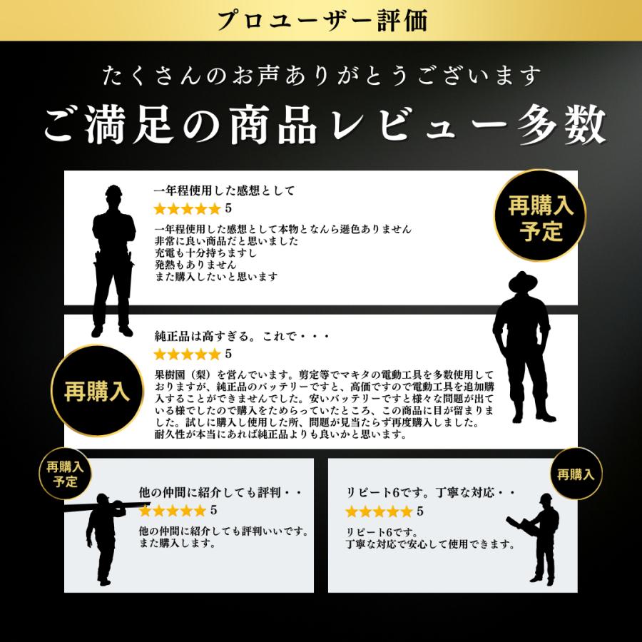 【評価動画付き】 マキタ 18V BL1860B 6.0Ah 最高品質セル 互換 バッテリー 大工監修品 解体検証済 品質保証 | Rebuild Store | 02