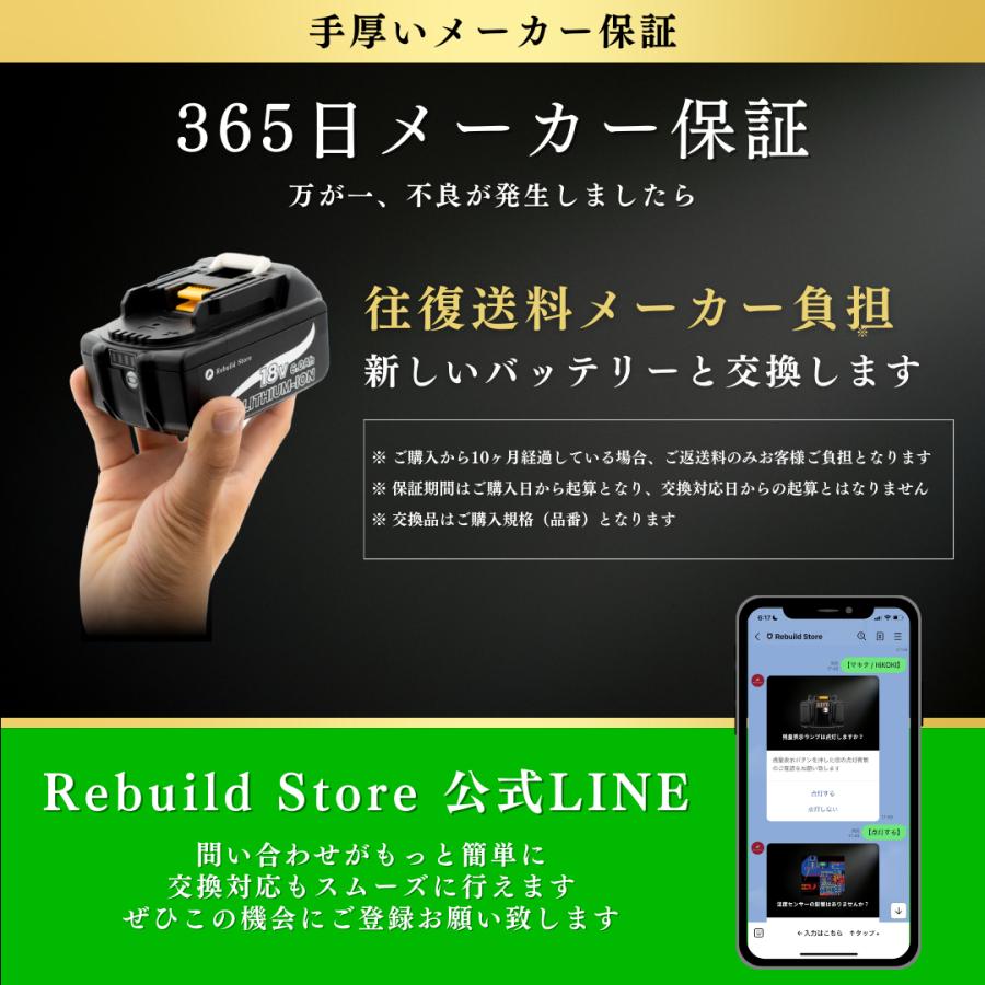 マキタ 14.4V バッテリー 互換 チェーンソー 高圧洗浄機 電動ドライバー インパクトドライバー 丸ノコ 3個セット BL1460B 6ah 掃除機 草刈機 扇風機 電動工具｜rebuild-store｜12