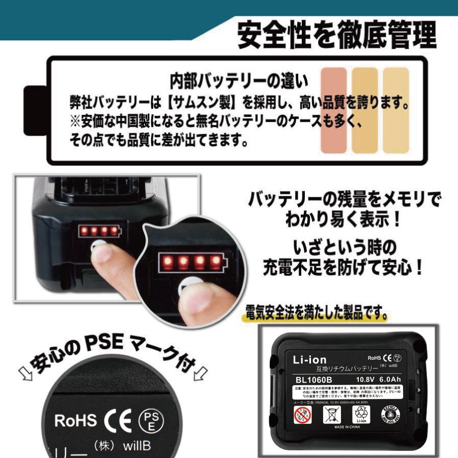 Rebuild Store マキタ 10.8V バッテリー 互換 1040 BL1040B 6ah Rebuild Store マキタ 10.8V バッテリー 互換 1040 BL1040B 6ah