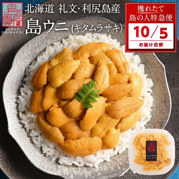 島の人 最終販売 礼文島産 生キタムラサキウニ 90g 北海道 生うに 塩水