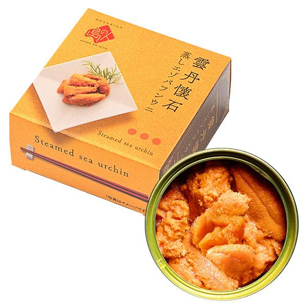 島の人 北海道 蒸し 雲丹 ウニ うに 缶詰 各80g 食べ比べセット 礼文