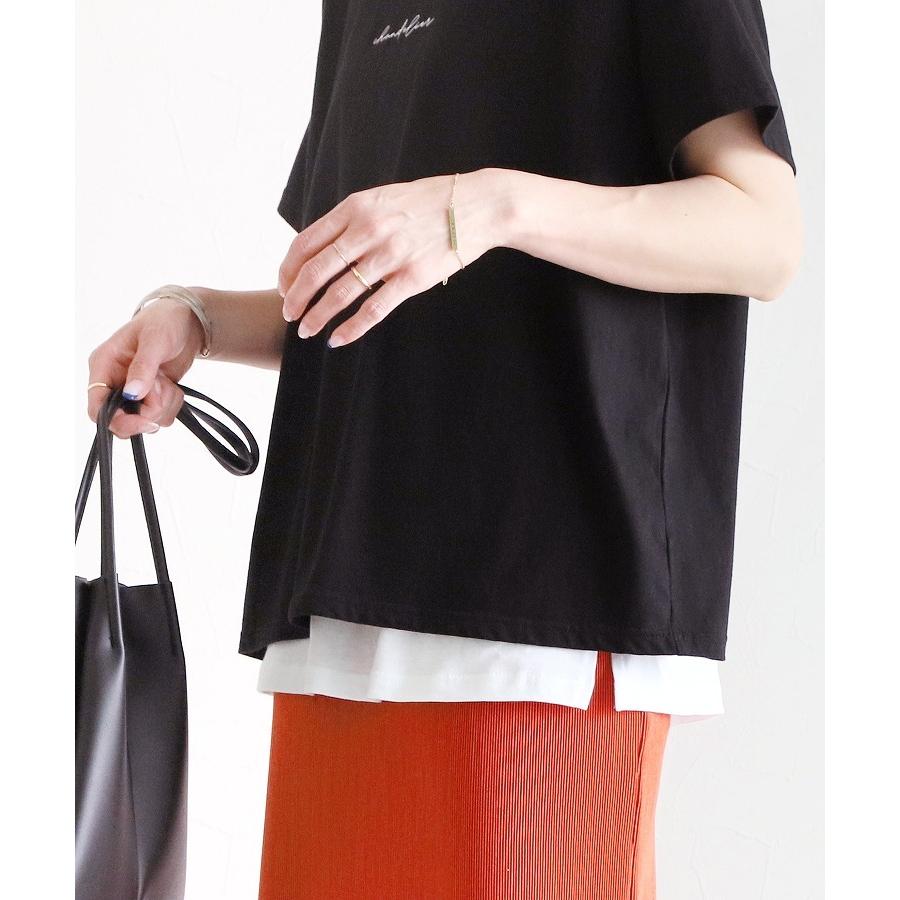 スリット レイヤード Tシャツ レディース トップス 無地 スウェット トレーナー ウエストゴム メール便対応5 Reca 通販 Yahoo ショッピング