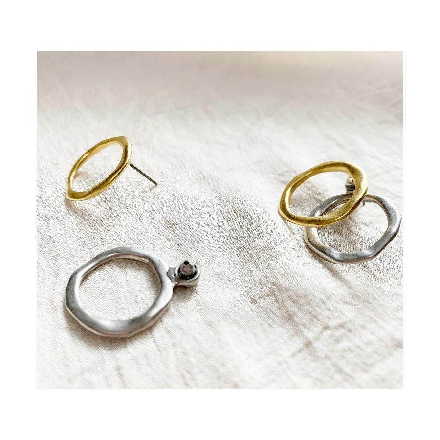 ダブルリングピアス 0301 レディース 年春新作 アクセサリー アクセ シルバー ゴールド 円 まる 丸 フープ 韓国 おでかけ 春 夏 秋 冬 メール便対応2 0301 Reca 通販 Yahoo ショッピング