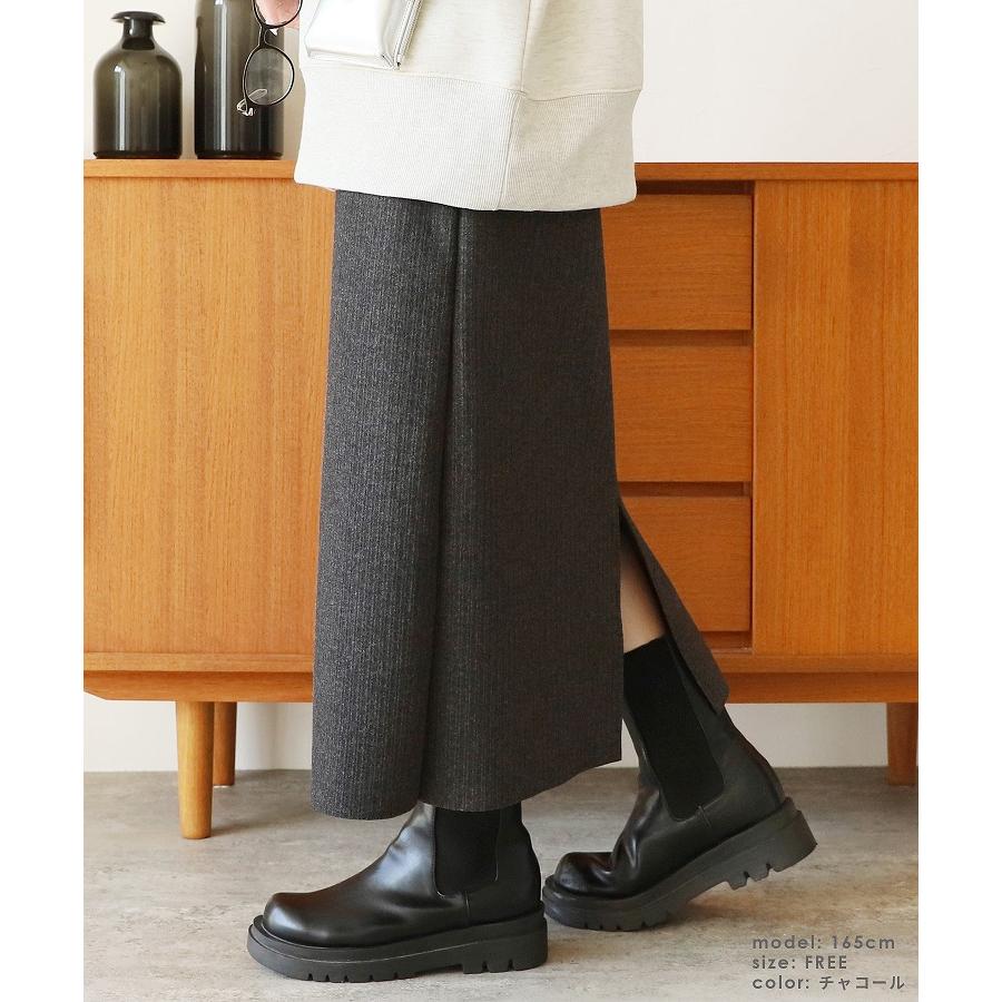 起毛リブニットソースカート 201012 レディース ボトムス タイトスカート ウエストゴム ウール風 きれいめ 秋冬 ネコポス発送10 | reca | 09