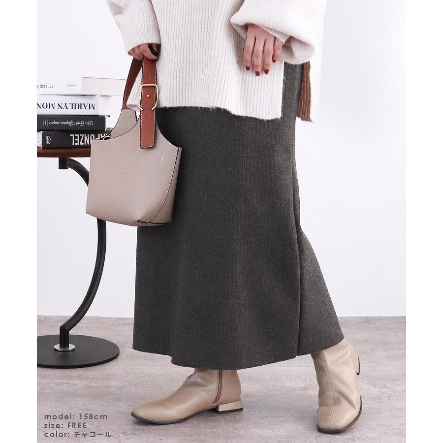 起毛リブニットソースカート 201012 レディース ボトムス タイトスカート ウエストゴム ウール風 きれいめ 秋冬 ネコポス発送10 | reca | 11