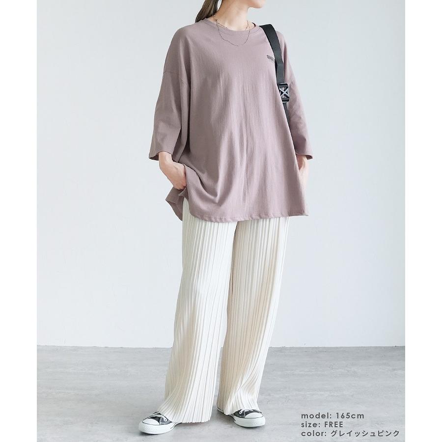 reca 七分袖オーバーサイズロゴTシャツ 240206 レディース 2025 reca 七分袖オーバーサイズロゴTシャツ 240206 レディース 2025