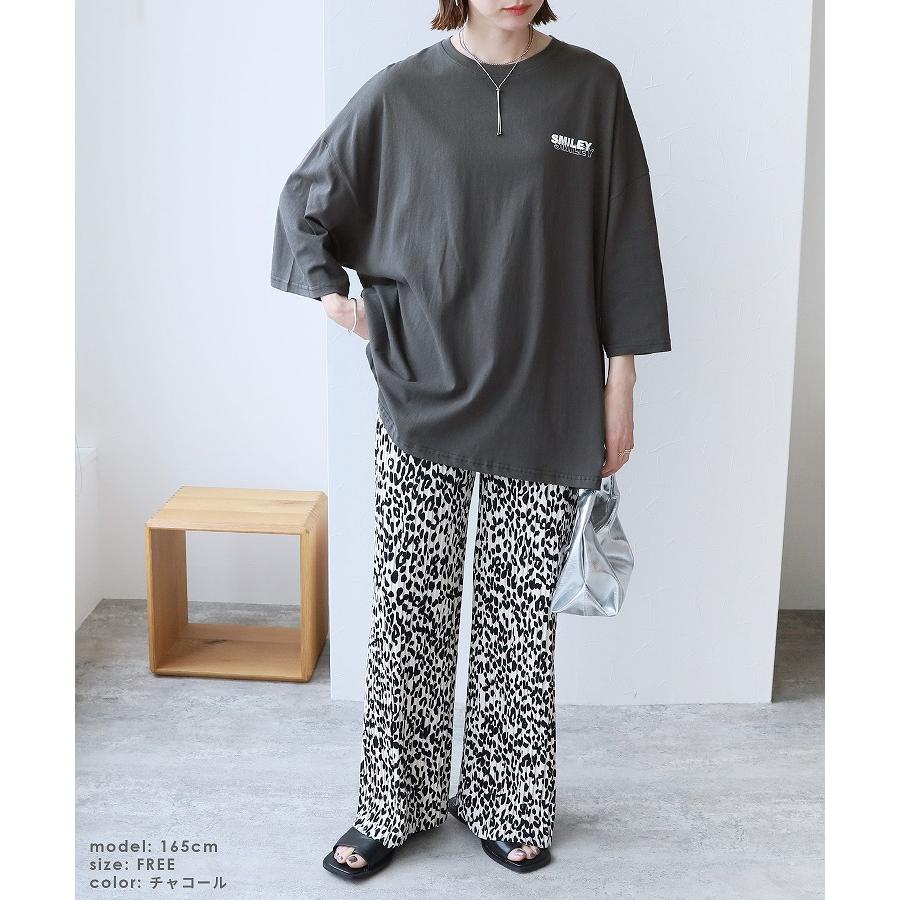 reca（レカ） 七分袖オーバーサイズロゴTシャツ 240206 レディース