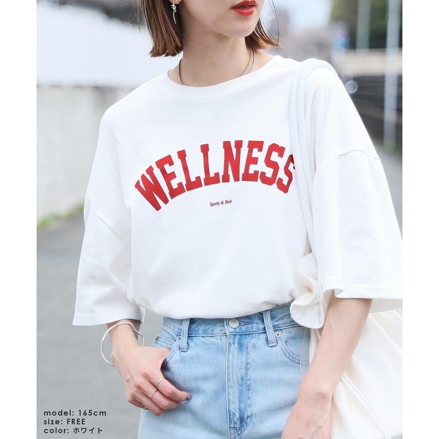 reca（レカ） 五分袖ロゴプリントTシャツ 240207 レディース トップス