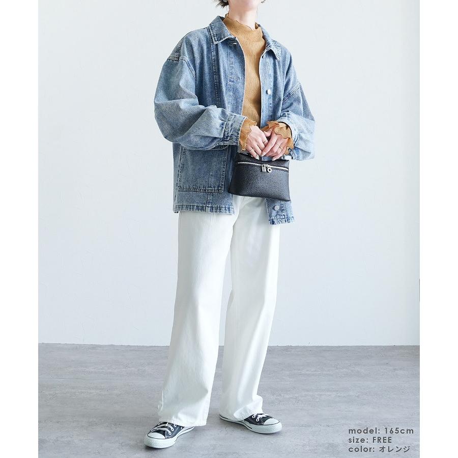 reca（レカ） フレアスリーブハイネックシアープルオーバー aq24112005