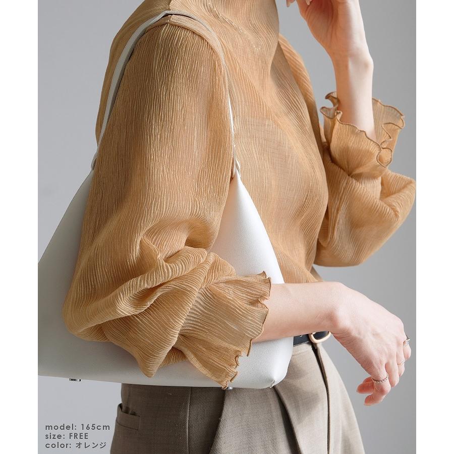 reca（レカ） フレアスリーブハイネックシアープルオーバー aq24112005