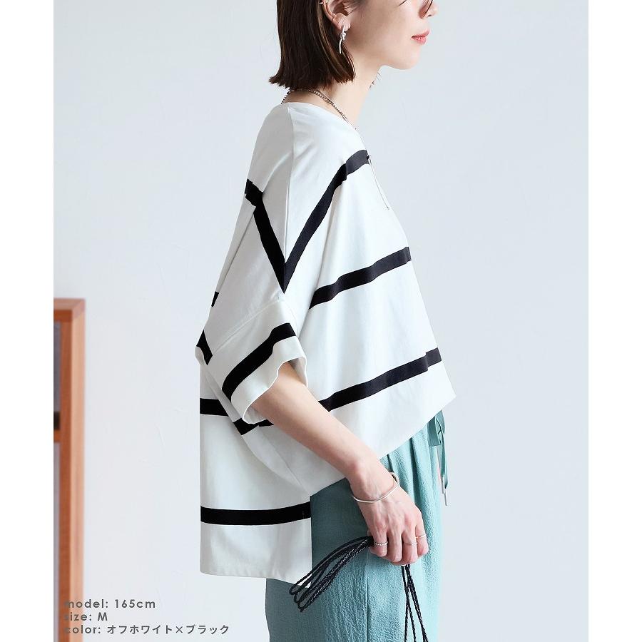 reca（レカ） ドルマンワイドボーダーカットソー bel-bc-167・bs-167