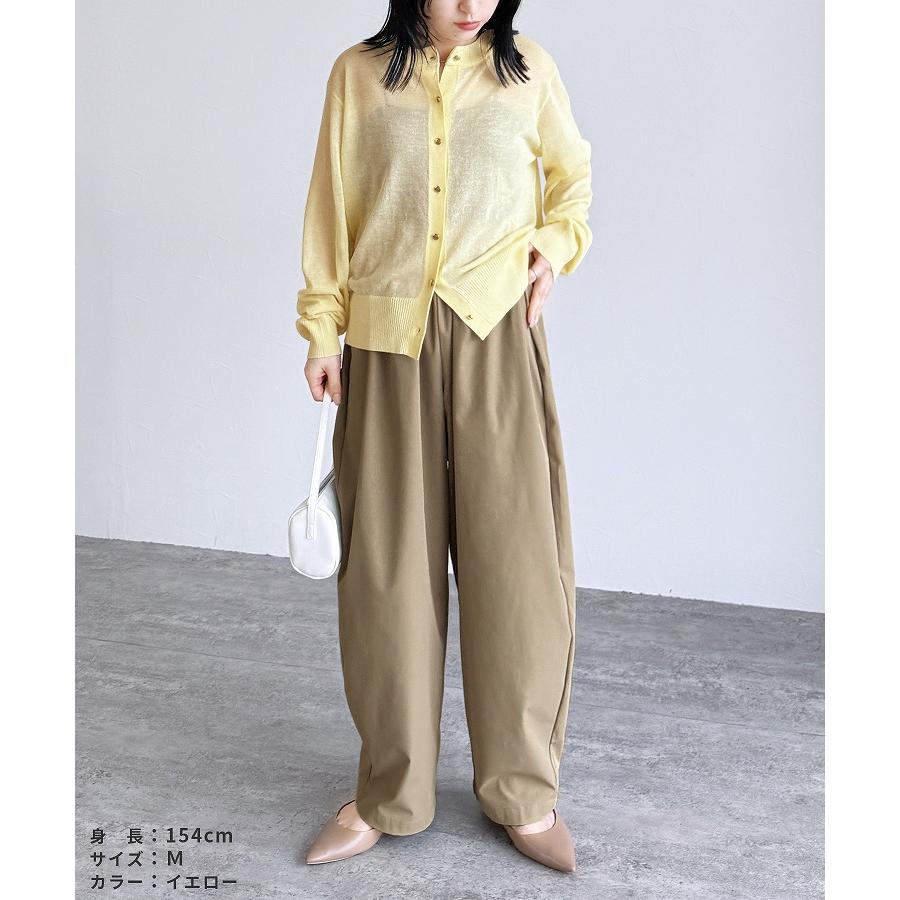 franky grow 2019ss新作カーディガン大人サイズ リネンタッチショート丈シアーカーディガン bel-bl-26021 レディース