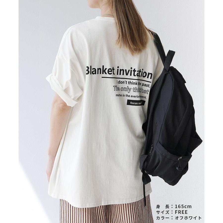 reca（レカ） 前後ロゴ五分袖オーバーサイズTシャツ レディース ロゴT