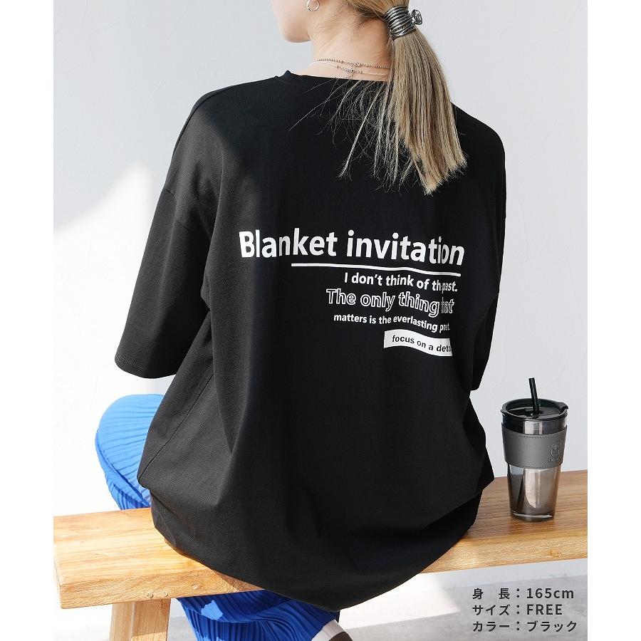 reca（レカ） 前後ロゴ五分袖オーバーサイズTシャツ レディース ロゴT